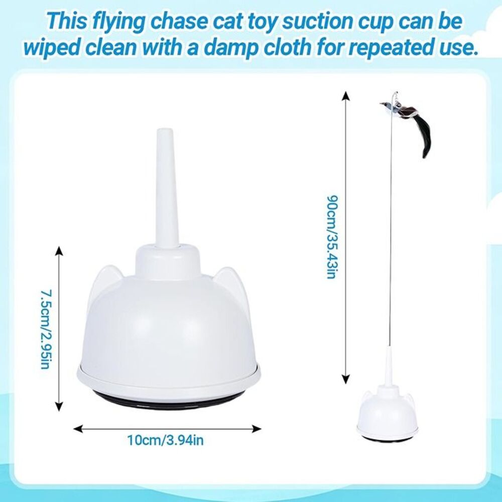 New Interactive Cat Toys for Indoor Cats Toy Wand 360° Flying Bird Cat Toy - Picture 6 of 10